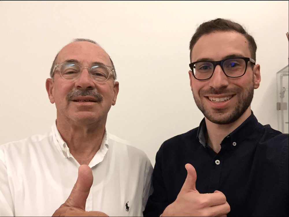 Alexis Weil, Gründer SeniorsAtWork, mit seinem Vater Ralph – der Ursprung der Idee.